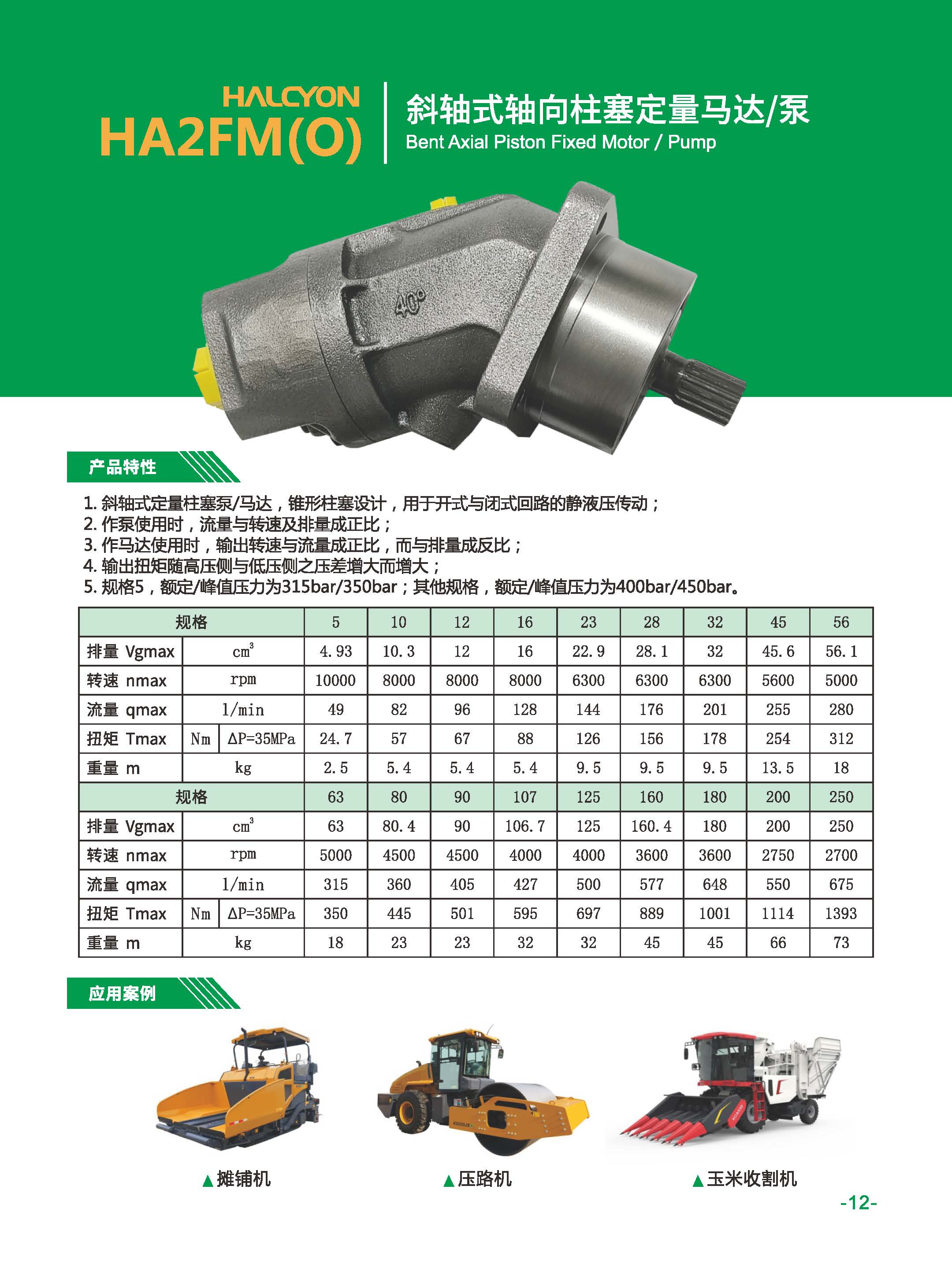 HA2F斜轴式轴向柱塞定量马达