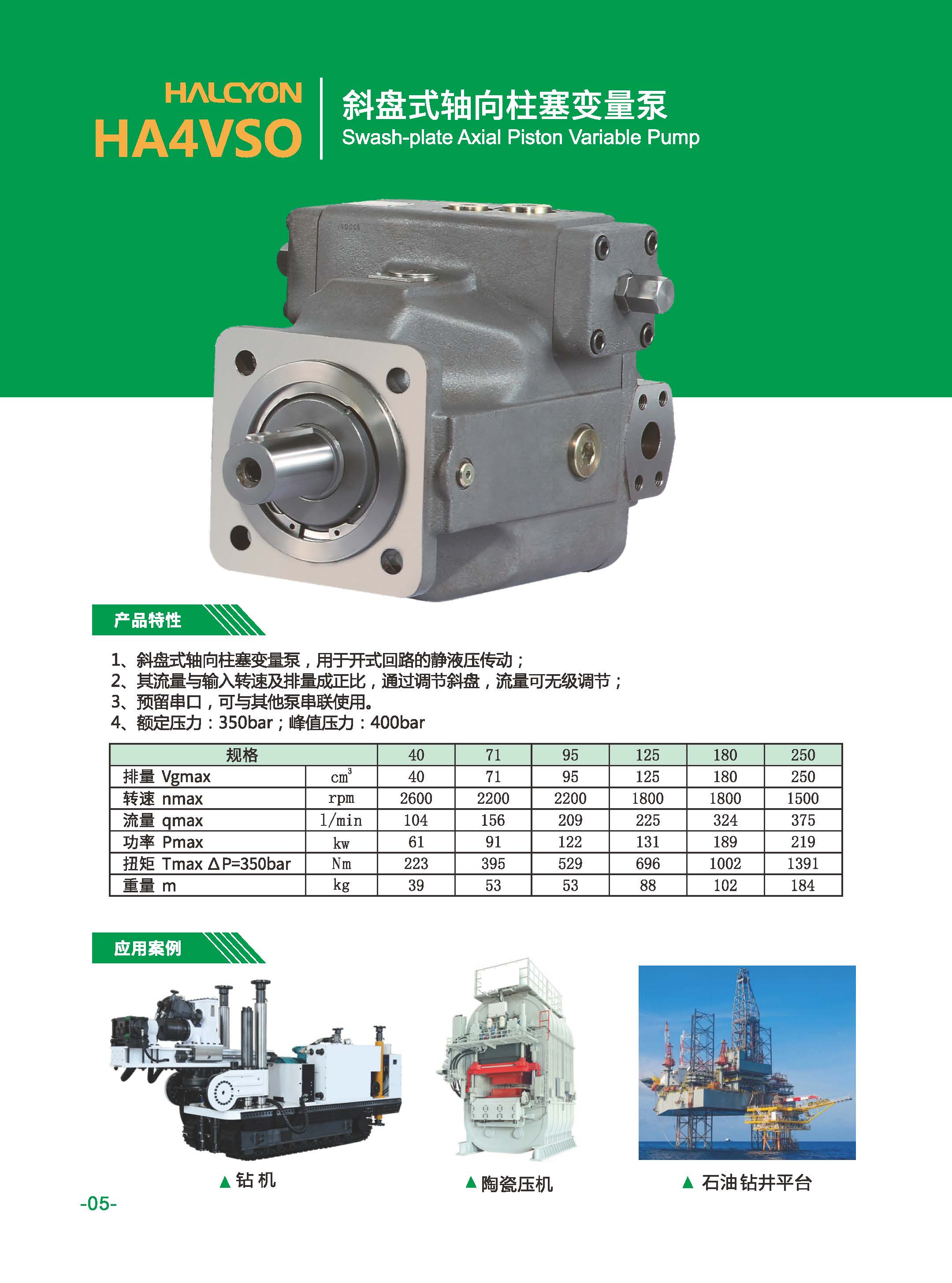 HA4VSO斜盘式轴向柱塞变量泵